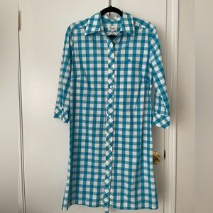 Lilly Pulitzer Gingham Shirt Dress sz 6